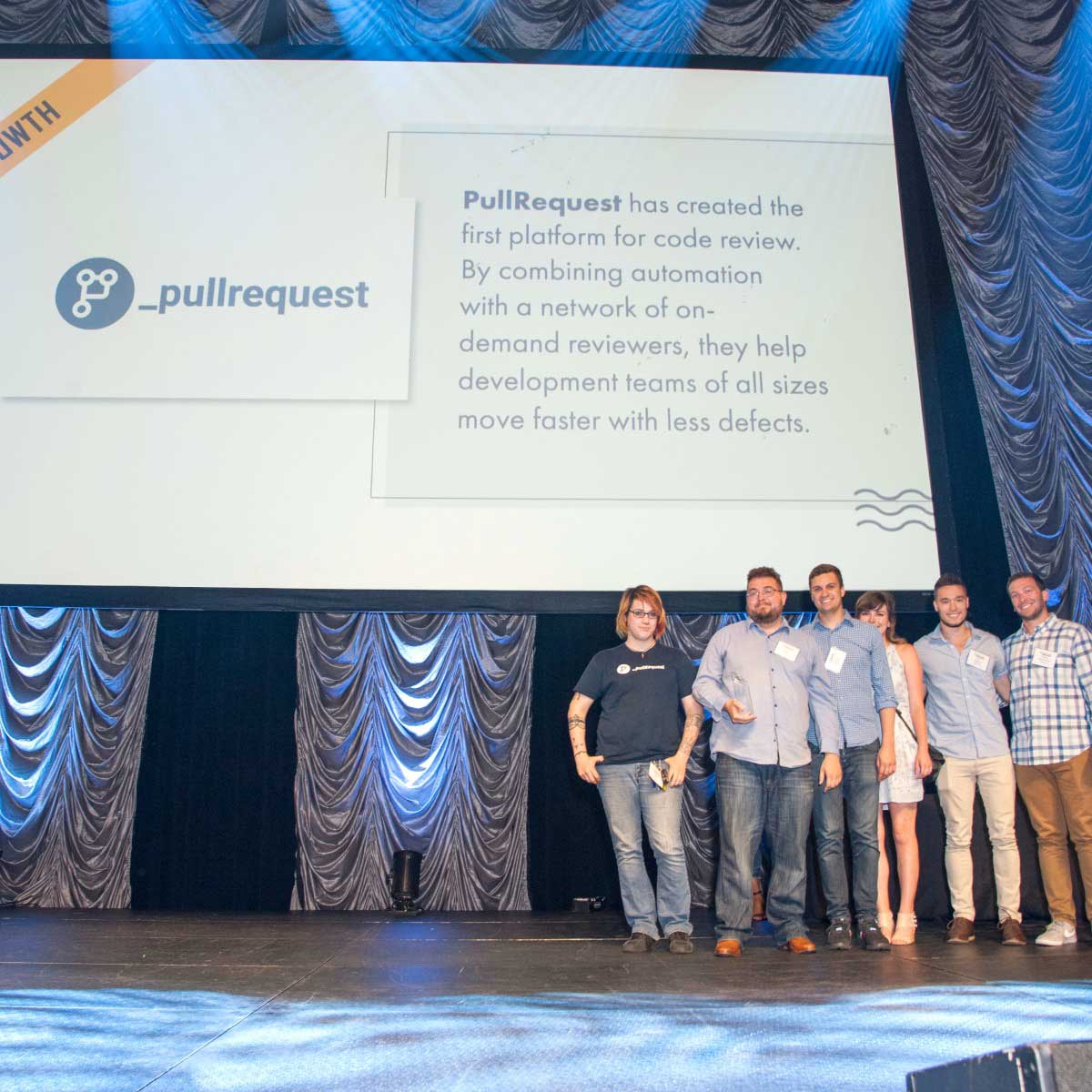 The award was accepted by PullRequest’s Austin team in front of thousands of attendees at the ACL Live Moody Theater.