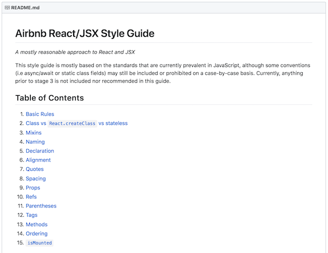 Airbnb's Popular React/JSX Style Guide