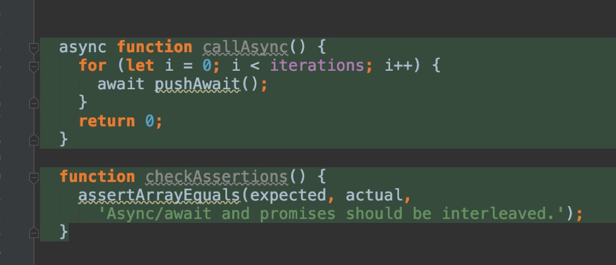 `async/await` was introduced in ECMAScript 2017